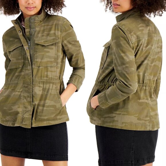 Style & CO Camo Utility Jacket/ Medium petite - Picture 1 of 13